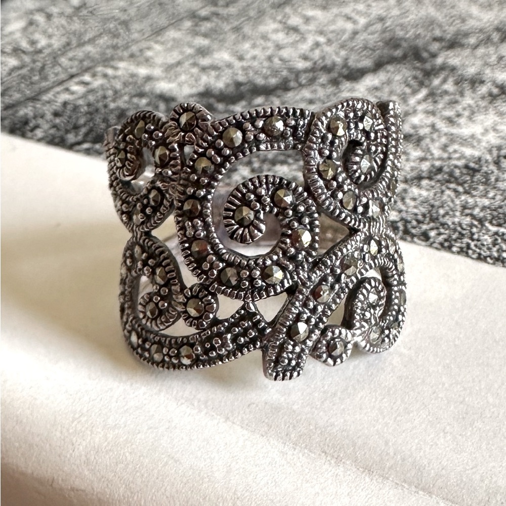 Sterling Silver Marcasite Ring